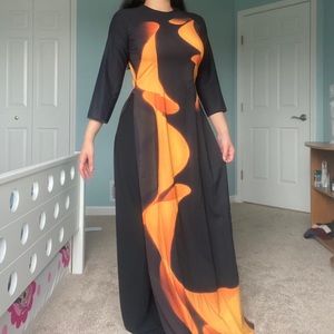 ✨Vietnamese Ao Dai Dress Graphic Formal Gown